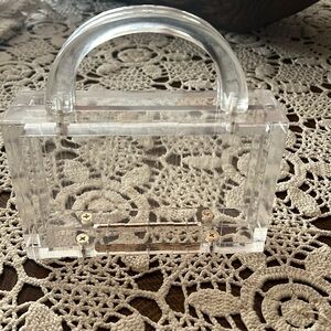 Clear acrylic handbag euc